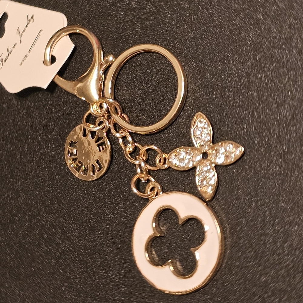Fashion Clover Leaf Key Chain/Bag Charm